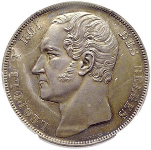 BELGIQUE  Léopold I, 1831-1865. 5 Francs ND ... 