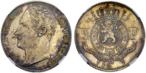 BELGIQUE  Léopold I, 1831-1865. 5 Francs ... 