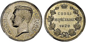 BELGIQUE  Albert I, 1909-1934. 5 Francs ... 