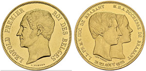 BELGIQUE. Léopold I, 1831-1865. 100 Francs ... 