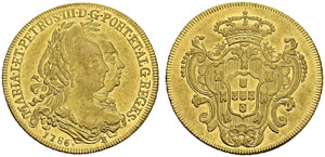 BRASIL. Maria and Pedro III, 1777-1786. 6400 ... 