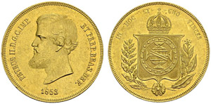 BRASIL. Pedro II, 1831-1889. 20 000 Reis ... 