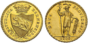 Bern. Double Doublon 1796. HMZ 2-211f; Fr. ... 