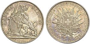 SWITZERLAND. Confederation, 1848-. 5 Francs ... 