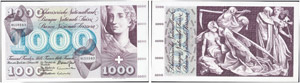 SWITZERLAND. Banque nationale suisse. 1000 ... 