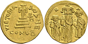 Heraclius, 610-641. Solidus, Constantinople. ... 