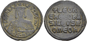 Leo VI, 886-912. Follis, Constantinople. ... 