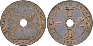 Colonie française, 1887-1945. 1 Cent 1931 ... 