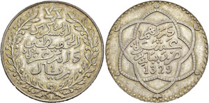 Abd al-Hafiz, 1908-1912. 10 Dirhams AH 1329 ... 