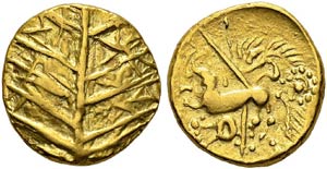 Gaul  - Caleti. Gold stater, ca. 80-50 BC. ... 