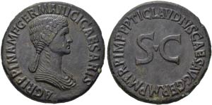 Agrippina Senior (died 33 AD). Sestertius, ... 