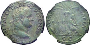 Titus, 79-81. As, 77-78, Lugdunum. Obv. T ... 