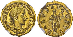 Gordianus III, 238-244. Aureus, 240, Roma. ... 