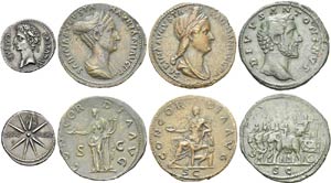 Lot of 134 coins : Augustus, Denarius, ... 
