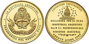 Republic, 1862-. Gold medal 1882, by Grande, ... 