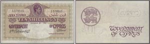 Government of Cyprus. 10 Shillings 6th ... 