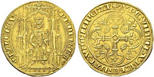Philippe VI, 1328-1350. Double Royal dor ... 