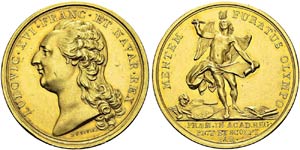 Louis XVI, 1774-1791. Médaille en or ND, ... 