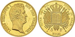 Louis-Philippe Ier, 1830-1848. 5 Francs ND ... 