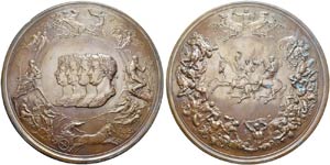 George III, 1760-1820. Bronze medal 1815, by ... 