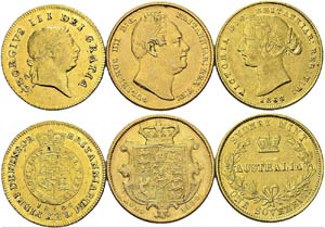 GREAT BRITAIN & AUSTRALIA  - Lot of 3 coins: ... 