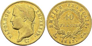 Genova  - Napoléon I, 1804-1815. 40 Francs ... 