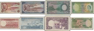 Lot of 4 banknotes: Malawi 10 Shillings ... 