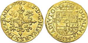 Utrecht  - Philip II, 1555-1581. Gold crown ... 