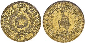 Republic, 1811-. 10 Centavos 18xx pattern in ... 