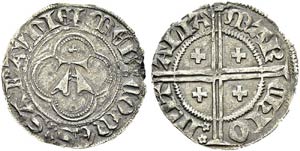 Savoy, Nyon  - Amedeo VII, 1383-1391. ½ ... 