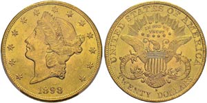 20 Dollars 1898 S, San Francisco. KM 74.3; ... 