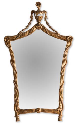 Carved and giltwood mirror, early ... 