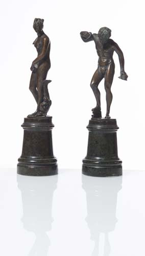 Coppia di sculture in bronzo, ... 