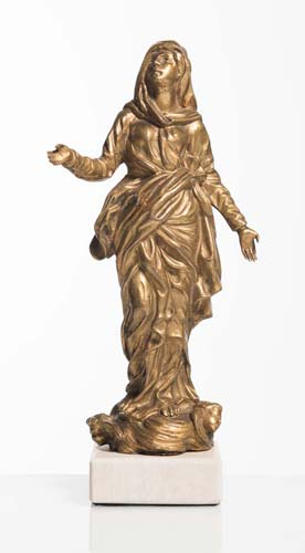 Piccola scultura in bronzo dorato, ... 