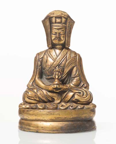 Buddha in bronzo dorato, Tibet, ... 