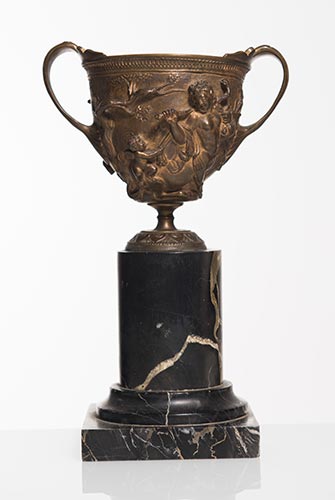 Coppa con manici in bronzo, XIX ... 