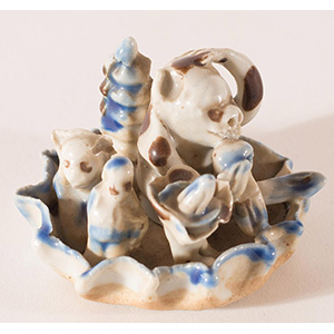 Ancient glazed ceramic, late Ming period, ... 