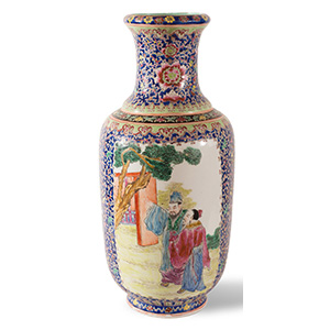 Vase with florar decorations, trademark of ... 