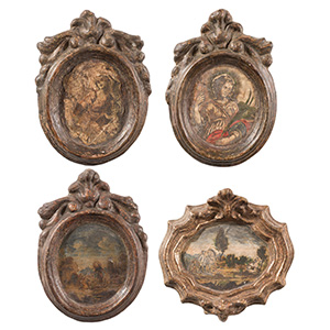 Four terracotta frames, 18th Century. Three ... 