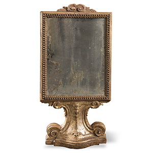 Carved and silvered table mirror, 18th ... 