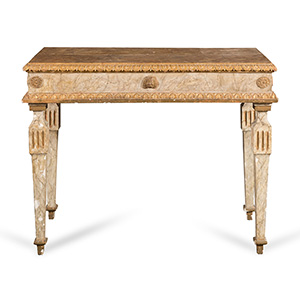 Small lacquered and giltwood console, ... 