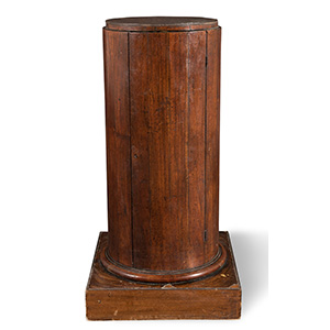 Cylinder Pedestal Cabinet veneered with ... 