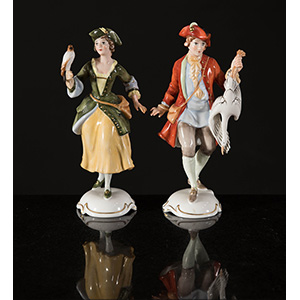Rosenthal,  Pair of porcelain figurines ... 