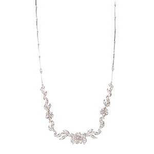 Diamod  necklace. White  gold and ... 