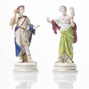 Pair of porcelain figurines “Figure ... 
