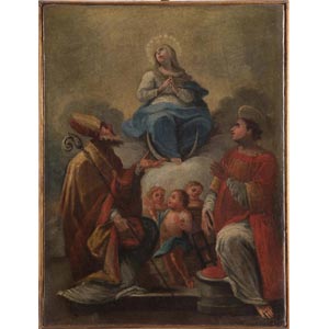 Pittore del secolo XVIII, “Madonna in ... 