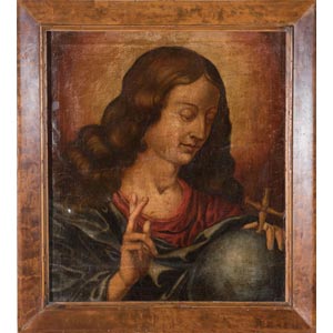 Pittore del XVIII sec., “Salvator Mundi”.
