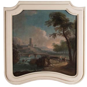 Pittore del XVIII sec., “Paesaggio ... 