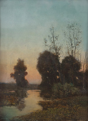 Luigi Bertelli (1833-1916), “Paesaggio con ... 