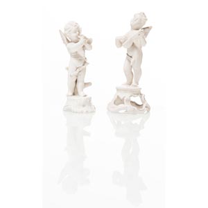 Due statuine in ceramica di Bassano, ... 